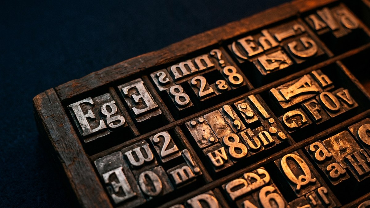 Cassetin typographique avec caractères en plomb - patrimoine de la typographie