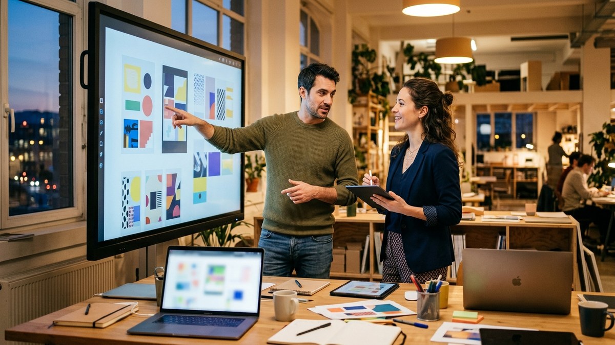 Collaboration entre client et studio de design